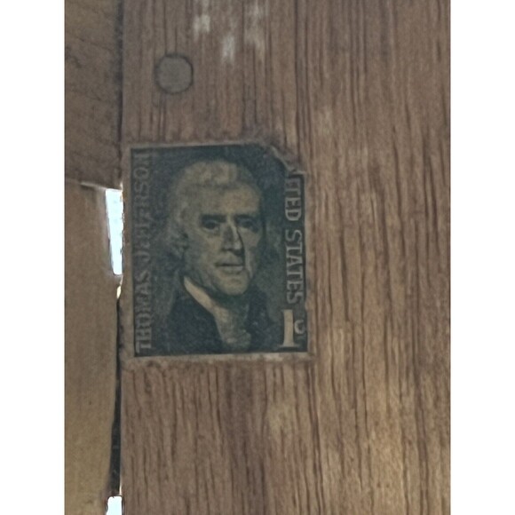 VTG 60s‎ Hand Painted Wooden Picnic Basket Handbag (Bonus 2 VTG Stamps) - Picture 16 of 16